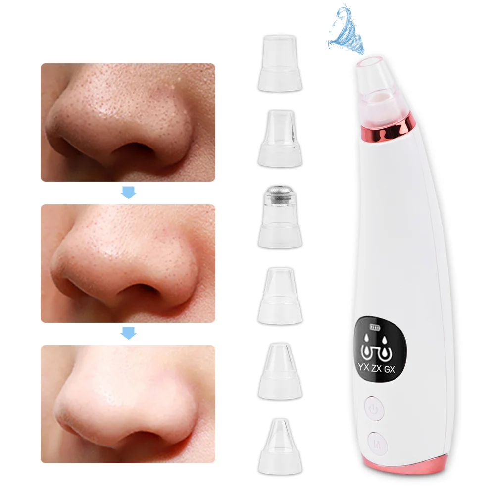 

Facial Blackhead Remover Vacuum Suction Pore Cleaner Face Deep Cleansing Acne Pimple Removal Sucker Extractor SPA Skin Care Tool