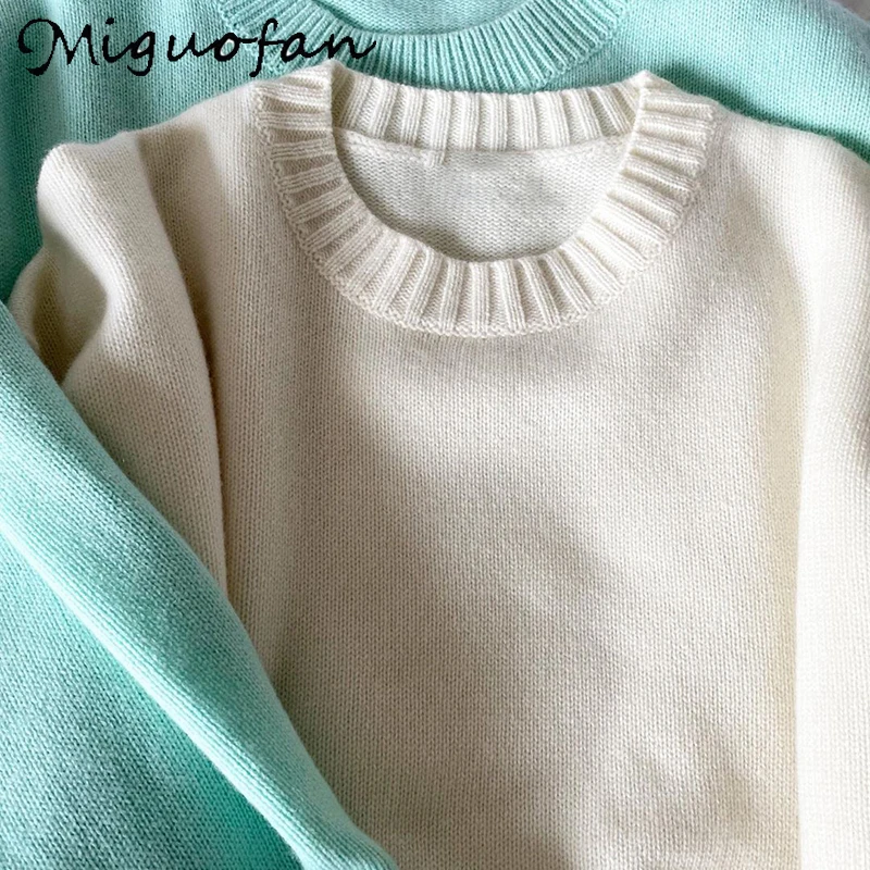 Miguofan Chic Knitted Sweater Pullovers Women Autumn Casual Ladies Vogue Pullover Sweaters Loose Female 2020 Winter New Fashion
Miguofan Chic Knitted Sweater Pullovers Women Autumn Casual Ladies Vogue Pullover Sweaters Loose Female 2020 Winter New Fashion