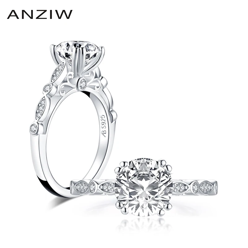 Fashion 925 Sterling Silver 2.0 CT Round Cut Ring Engagement Simulated Diamond Women Wedding Silver Rings Jewelry Gifts
Fashion 925 Sterling Silver 2.0 CT Round Cut Ring Engagement Simulated Diamond Women Wedding Silver Rings Jewelry Gifts