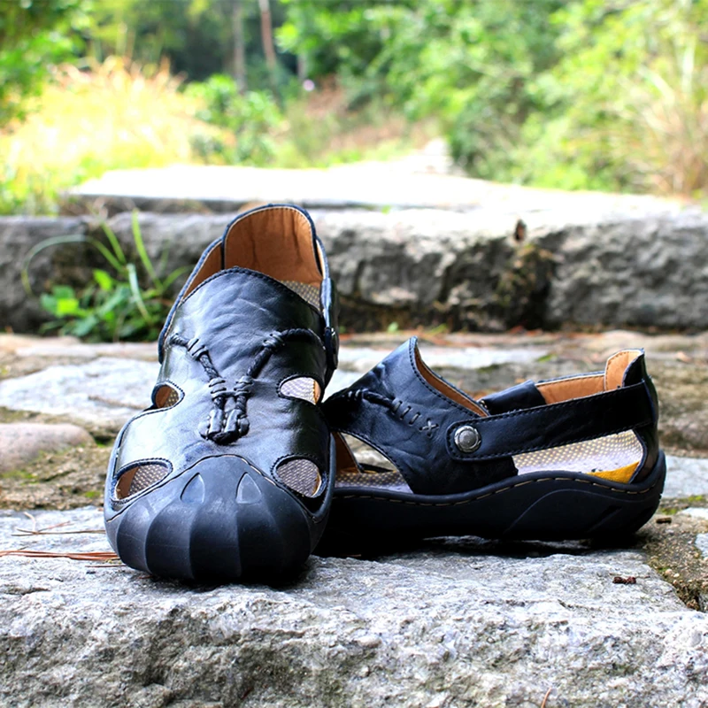 New Male Shoes Genuine Leather Men Soft Sandals Summer Breathable Beach Shoes Fashion Outdoor Casual Sneakers Walking Sandals
New Male Shoes Genuine Leather Men Soft Sandals Summer Breathable Beach Shoes Fashion Outdoor Casual Sneakers Walking Sandals