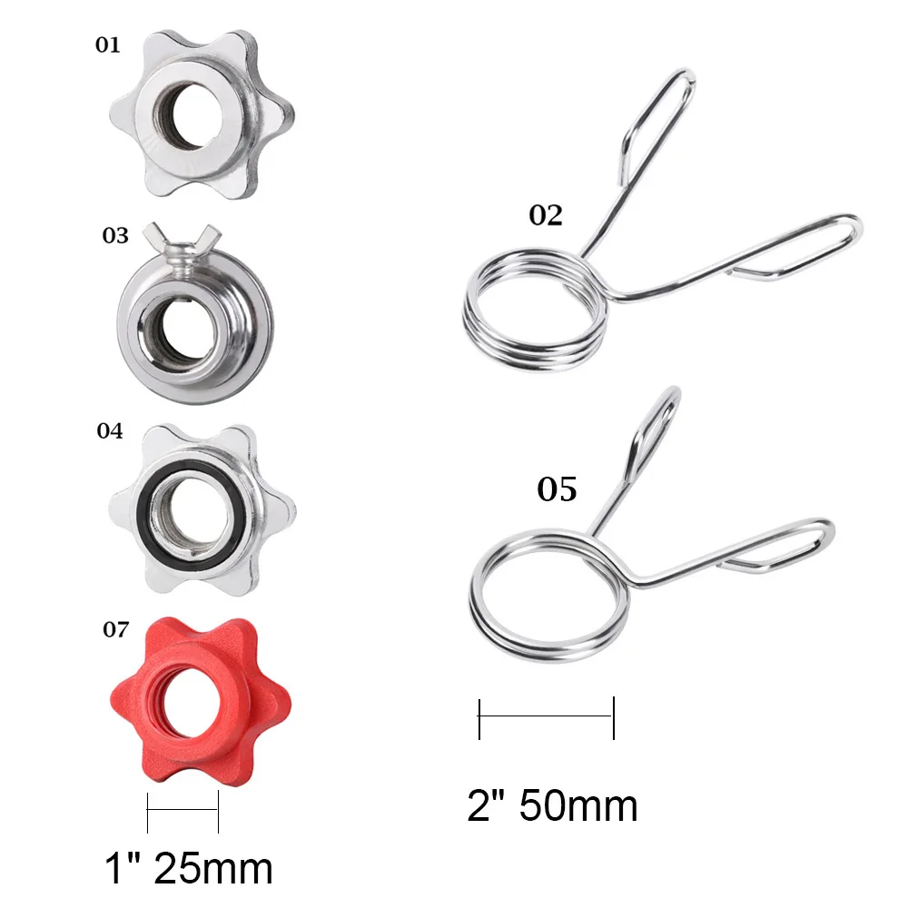 1 пара 2 &quot50 мм штанги зажимы для вращающийся зажим дюйм 25 гантелей спиннинг