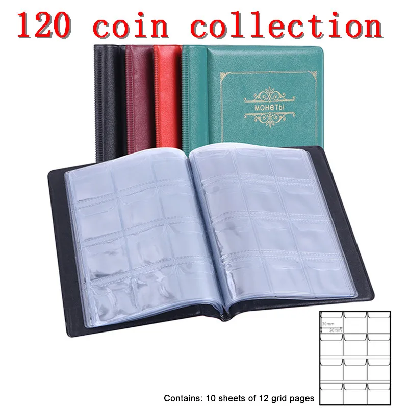 120 Sheets Wallet 4 Colors Coin Album Portable Coins Caps Tokens Medallions Badges Custom Collection Album PU Leather Cover Book
120 Sheets Wallet 4 Colors Coin Album Portable Coins Caps Tokens Medallions Badges Custom Collection Album PU Leather Cover Book