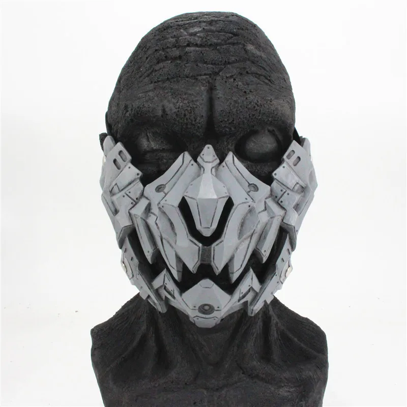

2 Types Halloween Masquerade Mechanical Mask Cosplay Mechanical Tiger Mask Mechanical Beak Advanced Resin Mask Gift