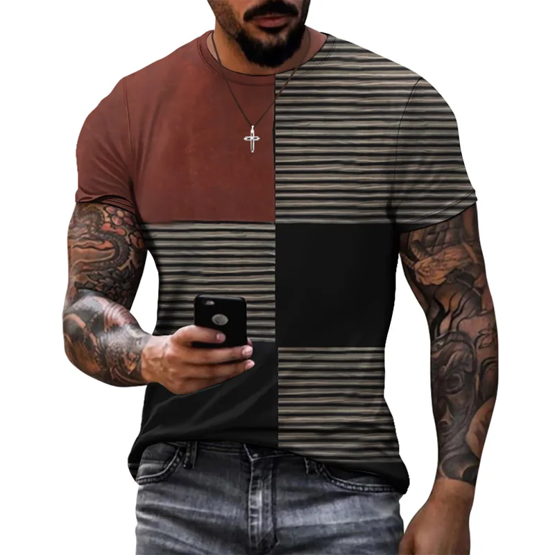 Oversized Men's T-shirt 2021 Summer Color Matching Plaid 3D Printing Top Fashion O-neck Short-Sleeved Casual Loose Men's Shirt
Oversized Men's T-shirt 2021 Summer Color Matching Plaid 3D Printing Top Fashion O-neck Short-Sleeved Casual Loose Men's Shirt