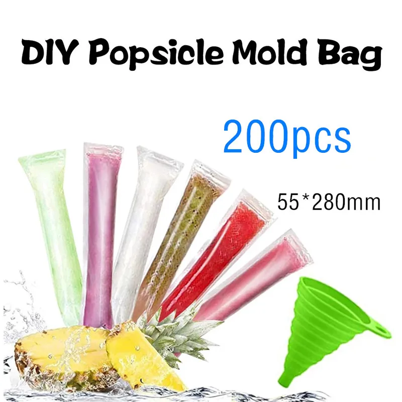 200pcs Disposable Ice Popsicle Mold Bagsice Cream DIY Self-styled Bag Tools Mold Freezer Popsicle Molds Ice Pack Icecream
200pcs Disposable Ice Popsicle Mold Bagsice Cream DIY Self-styled Bag Tools Mold Freezer Popsicle Molds Ice Pack Icecream