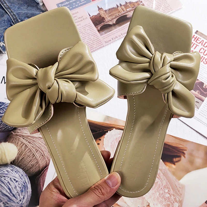 Beach Sandals Ladies Fashion Open Toe Butterfly Knot Women's Flat SandalsOutdoor Solid Color Plus Size 44 Sandals 2021 Summer
Beach Sandals Ladies Fashion Open Toe Butterfly Knot Women's Flat SandalsOutdoor Solid Color Plus Size 44 Sandals 2021 Summer