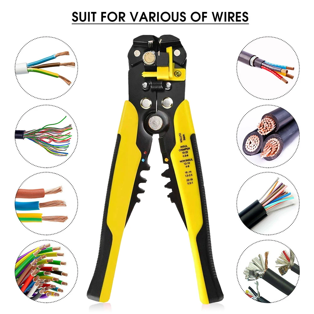 Crimper Cable Cutter Automatic Wire Stripper Multifunctional Stripping Tools Crimping Pliers Terminal 0.2-6.0mm2 tool
Crimper Cable Cutter Automatic Wire Stripper Multifunctional Stripping Tools Crimping Pliers Terminal 0.2-6.0mm2 tool