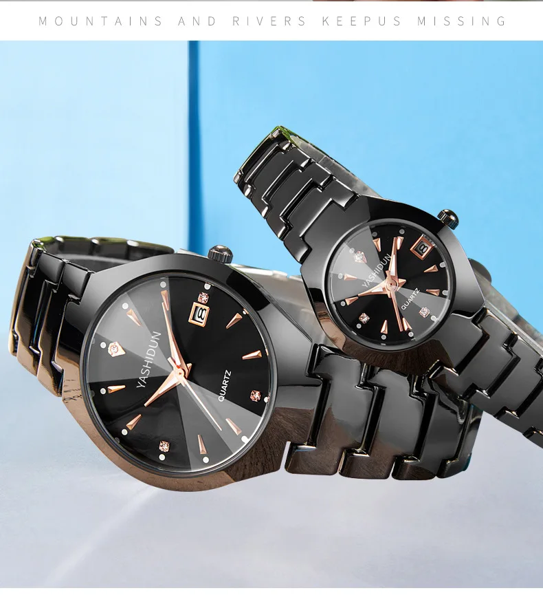 Yashidun Couple Watch Men Women Tungsten Steel Wristwatch Ladies Quartz Lover Watch Gift To Husband and Wife Dropshipping
Yashidun Couple Watch Men Women Tungsten Steel Wristwatch Ladies Quartz Lover Watch Gift To Husband and Wife Dropshipping