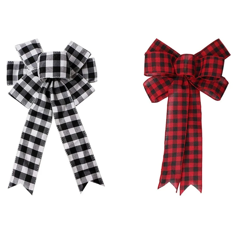 Practical Plaid Bow Christmas Wreath Bow Fall Bow For Christmas Tree Crafts Bow Holiday Decoration--10Pcs
Practical Plaid Bow Christmas Wreath Bow Fall Bow For Christmas Tree Crafts Bow Holiday Decoration--10Pcs