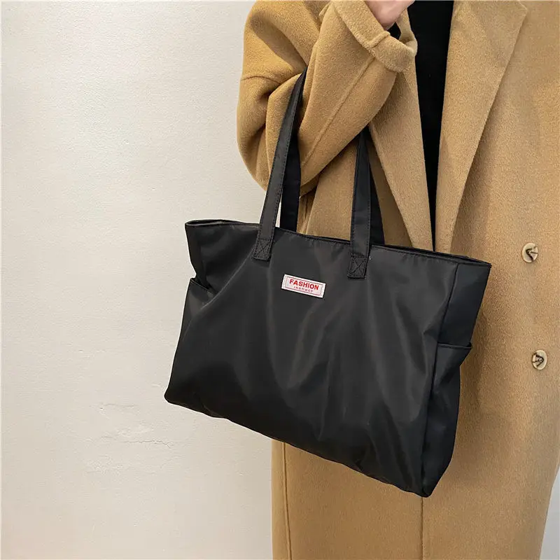 Women Fashion Handbags Nylon Tote Bags Reusable Cotton Large Totes With Zipper Female Black Shoulder Bags Big Shopper Handbag
Women Fashion Handbags Nylon Tote Bags Reusable Cotton Large Totes With Zipper Female Black Shoulder Bags Big Shopper Handbag