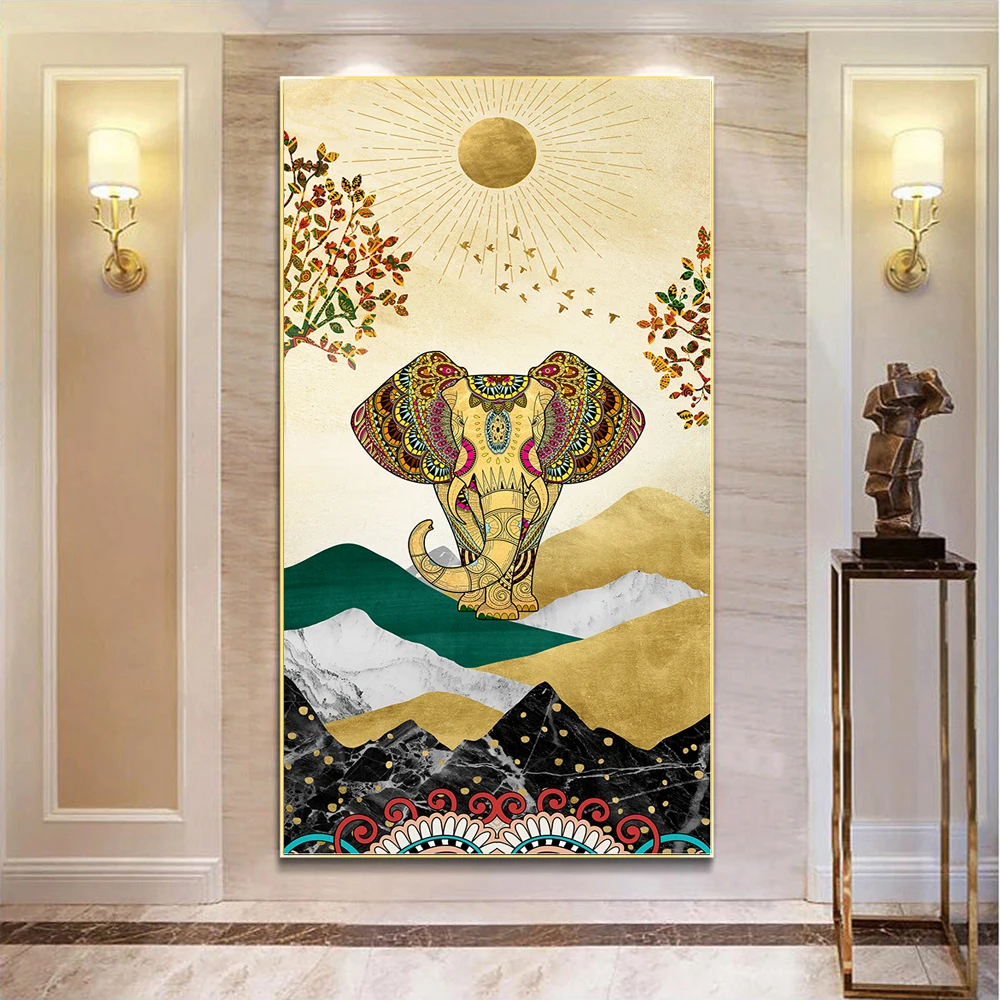 Thai style Auspicious Elephants in India Posters and Prints Canvas Art Painting HD Wall Pictures for Living Room Home Decoration
Thai style Auspicious Elephants in India Posters and Prints Canvas Art Painting HD Wall Pictures for Living Room Home Decoration