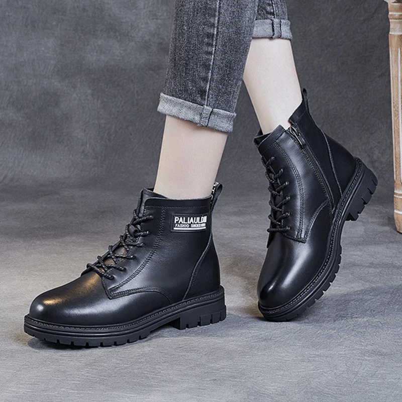 Женские ботинки со шнуровкой, кожаные низкие ботинки в британском стиле, новинка осенне-зимнего сезона 2021 
Женские ботинки со шнуровкой, кожаные низкие ботинки в британском стиле, новинка осенне-зимнего сезона 2021