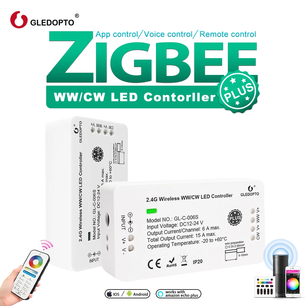 G светодиодный opto интеллектуальный контроллер Zigbee светодиодный WW/CW, Настройка цветовой температуры и яркости, работа с Zigbee hub, дистанционное...
G светодиодный opto интеллектуальный контроллер Zigbee светодиодный WW/CW, Настройка цветовой температуры и яркости, работа с Zigbee hub, дистанционное...