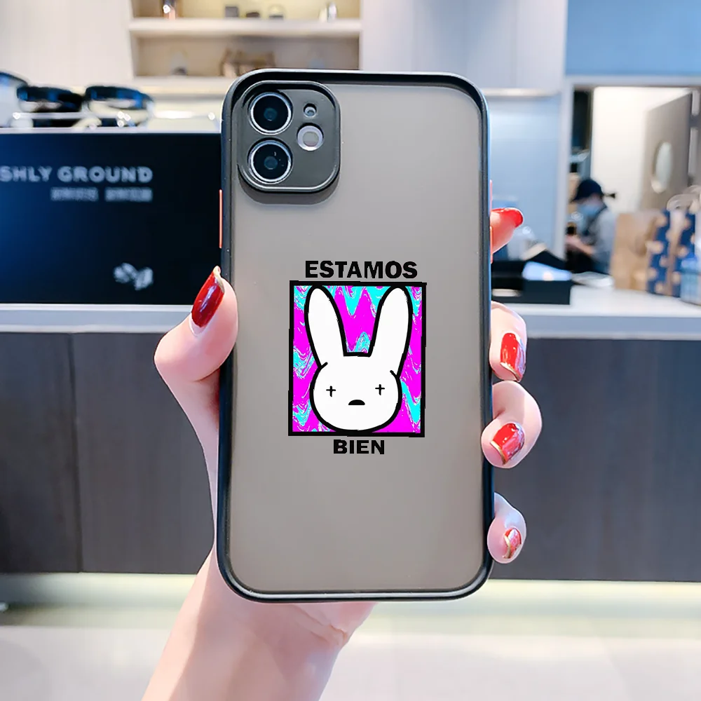 Чехол для телефона Bad Bunny Yo Perreo Sola iphone SE 2020 6 6S 7 8 11 12 13 Mini Plus X XS XR Pro Max черный красивый