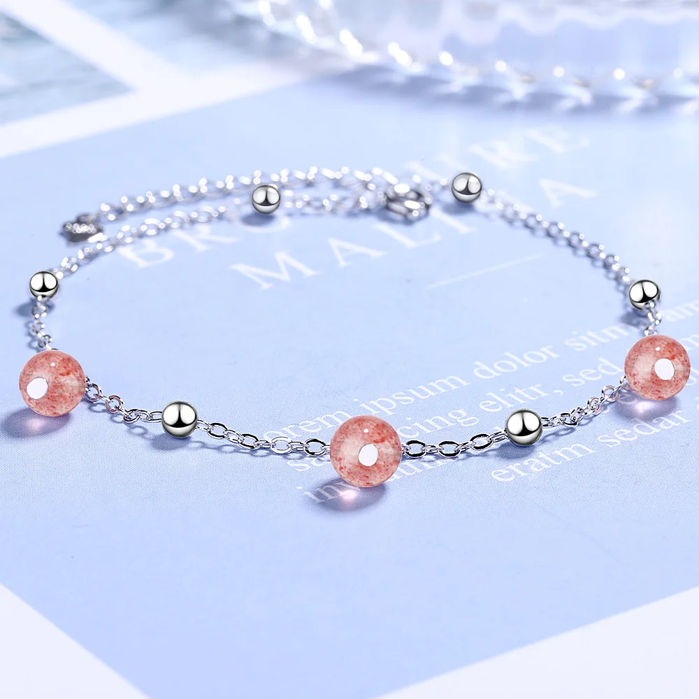 WANGAIYAO natural strawberry crystal pink crystal anklet female fresh and simple peach blossom jewelry
WANGAIYAO natural strawberry crystal pink crystal anklet female fresh and simple peach blossom jewelry