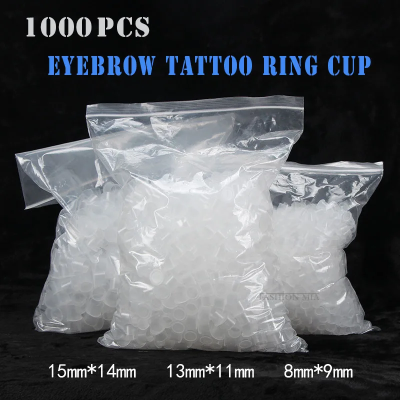 1000Pcs Disposable Permanent Makeup Tattoo Ink Cup No Divider S/M/L Microblading Eyebrow Tattoo Pigments Holder Rings Container
1000Pcs Disposable Permanent Makeup Tattoo Ink Cup No Divider S/M/L Microblading Eyebrow Tattoo Pigments Holder Rings Container