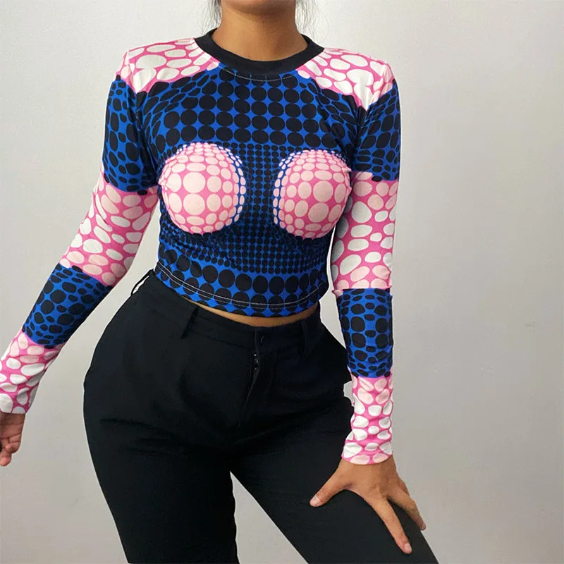 Autumn Long Sleeve Printed Slim Fashion T-Shirt Women Crop Tops 2021 Fall Women's Clothing Streetwear Wholesale grunge y2k tops
Autumn Long Sleeve Printed Slim Fashion T-Shirt Women Crop Tops 2021 Fall Women's Clothing Streetwear Wholesale grunge y2k tops