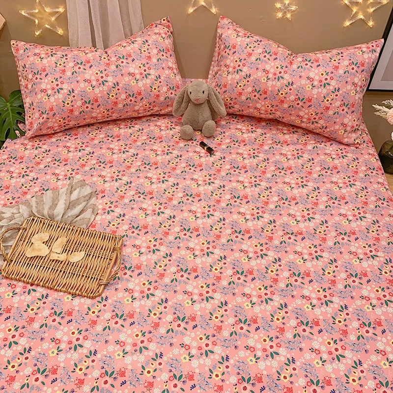 Pure cotton Bed Sheet+2Pcs Pillow Cases 2021 Decor Home Textile Bedding Coverlet Flat Sheet Flower Bed Cover Soft Warm Bed sheet 
Pure cotton Bed Sheet+2Pcs Pillow Cases 2021 Decor Home Textile Bedding Coverlet Flat Sheet Flower Bed Cover Soft Warm Bed sheet