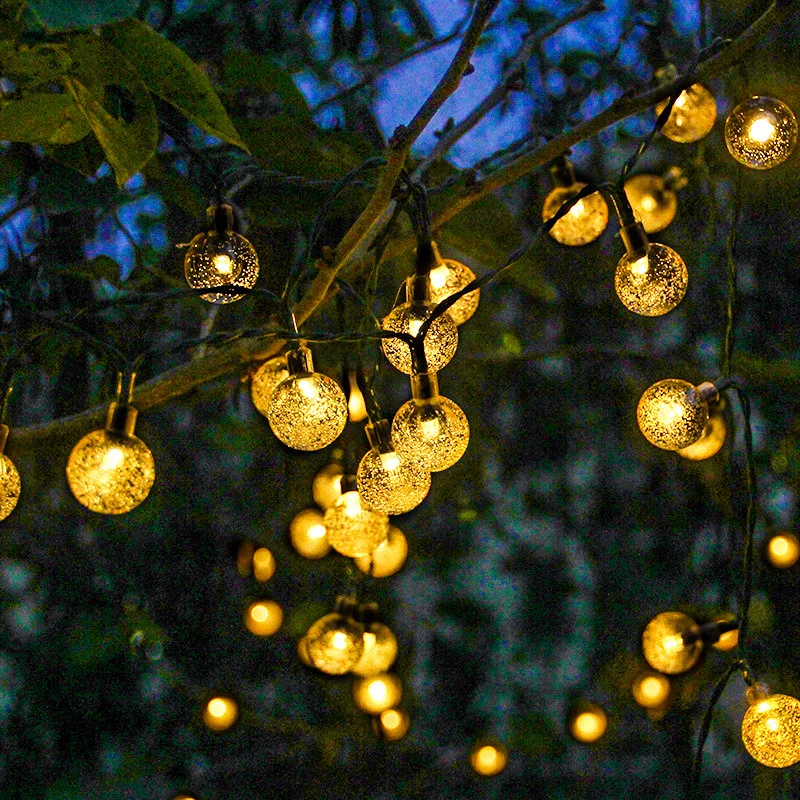 8 Modes Solar Light Crystal ball 5M/7M/12M/ LED String Lights Fairy Lights Garlands For Christmas Party Outdoor Decoration
8 Modes Solar Light Crystal ball 5M/7M/12M/ LED String Lights Fairy Lights Garlands For Christmas Party Outdoor Decoration