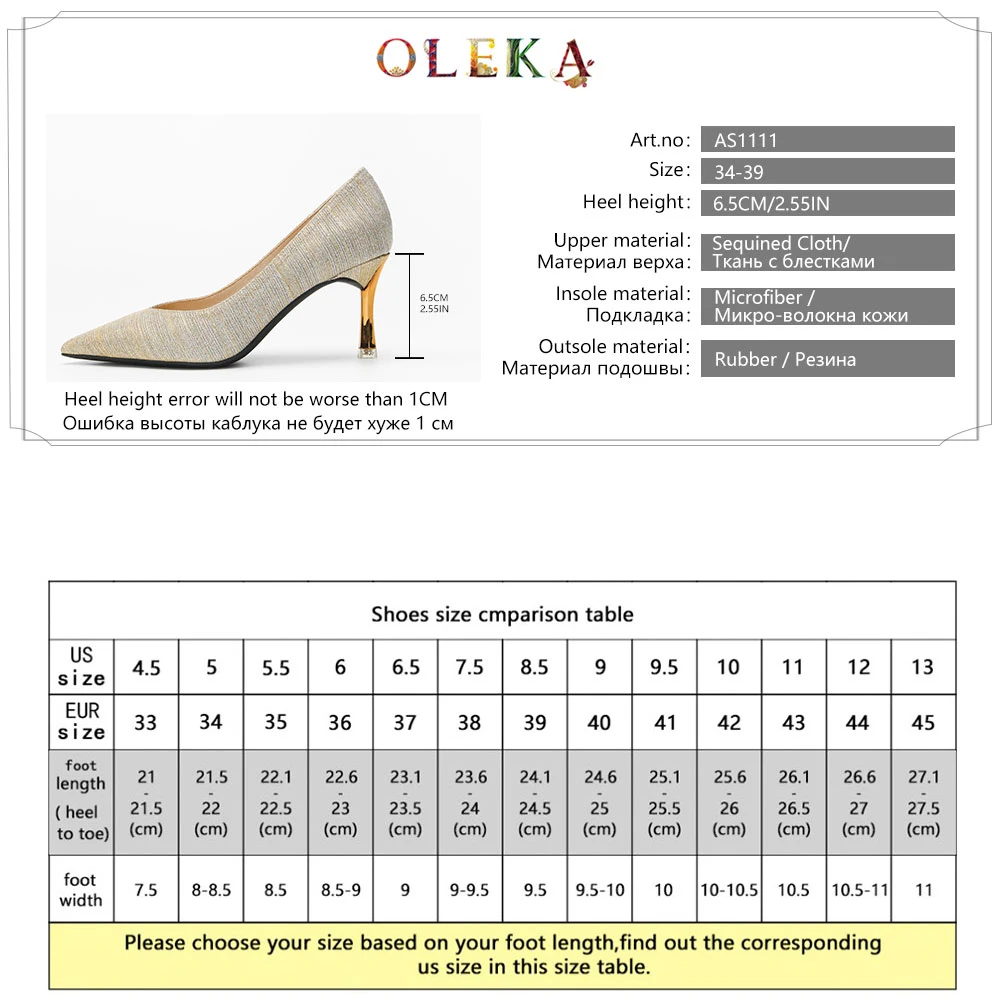 OLEKA mature style female heel shoes women basic thin bling stripper beautiful spring autumn round toe AS1111
OLEKA mature style female heel shoes women basic thin bling stripper beautiful spring autumn round toe AS1111
