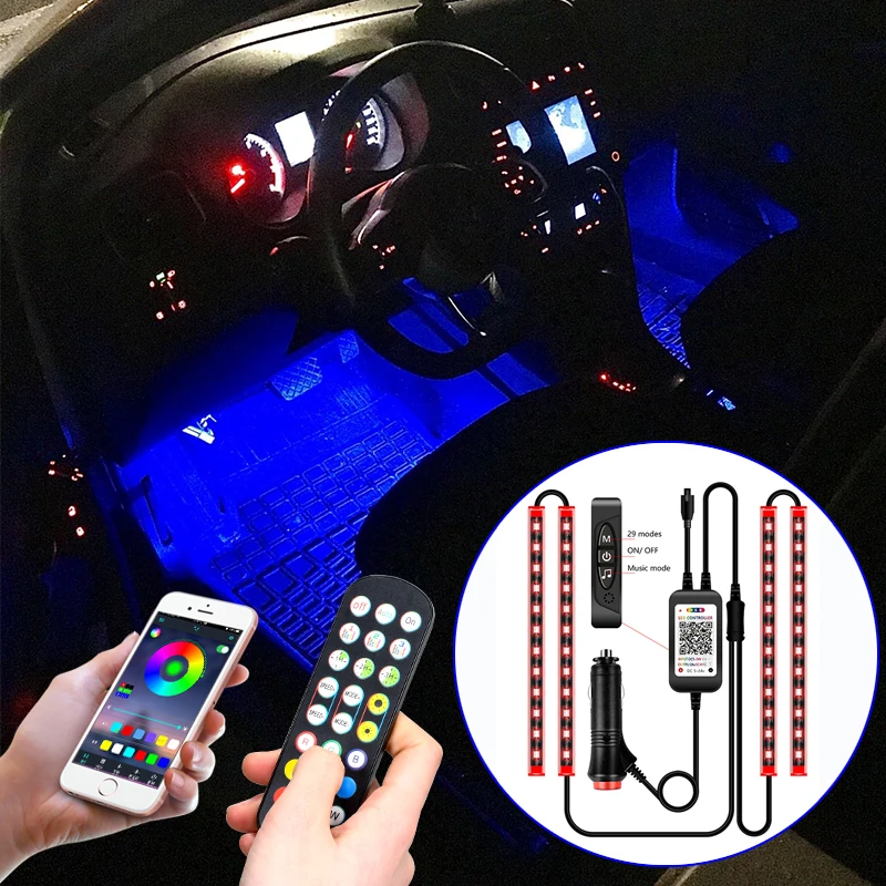 Car Interior Atmosphere LED RGB Light Bar Dashboard Floor Foot RGB LED Foot Decoration Light Music Sound Control Multiple Lights
Car Interior Atmosphere LED RGB Light Bar Dashboard Floor Foot RGB LED Foot Decoration Light Music Sound Control Multiple Lights