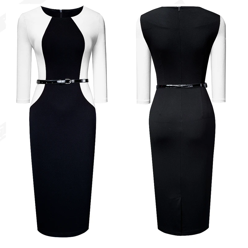 IZEVUS Elegant Vintage Patchwork O Neck Three Quarter Sleeve Pencil Bodycon Women Slim Dress
IZEVUS Elegant Vintage Patchwork O Neck Three Quarter Sleeve Pencil Bodycon Women Slim Dress