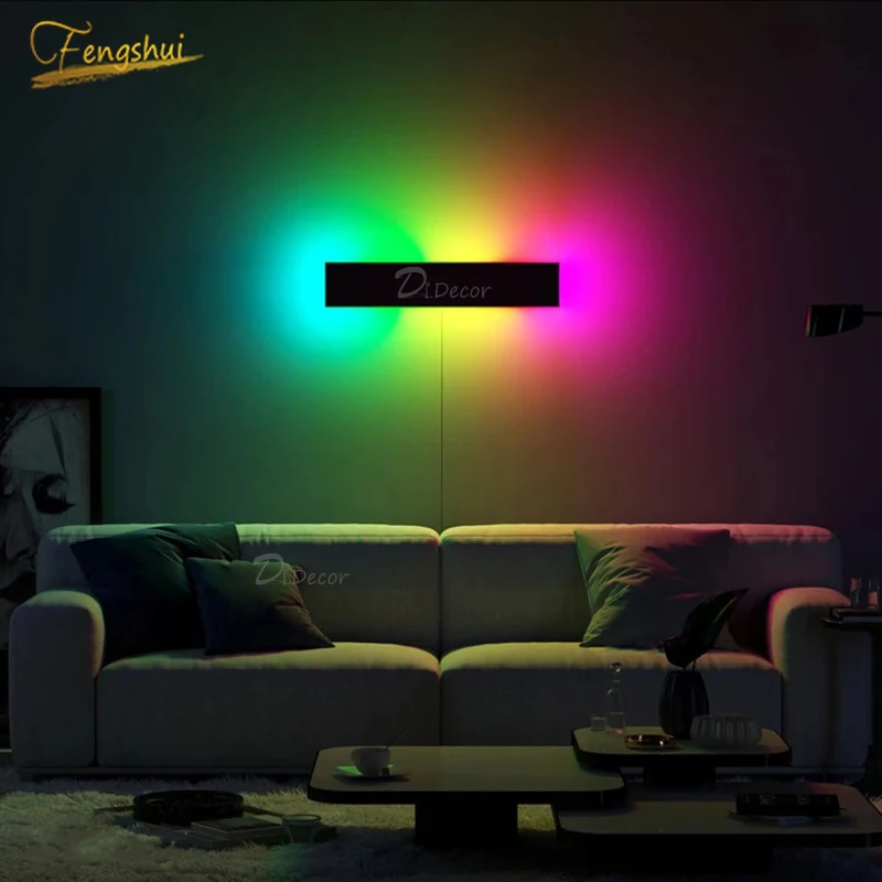 Modern RGB Lamp LED Wall Lamps Living Room Bedroom Bedside Nordic Colorful Wall Light Remote Control Wall Sconce Light Fixtures
Modern RGB Lamp LED Wall Lamps Living Room Bedroom Bedside Nordic Colorful Wall Light Remote Control Wall Sconce Light Fixtures