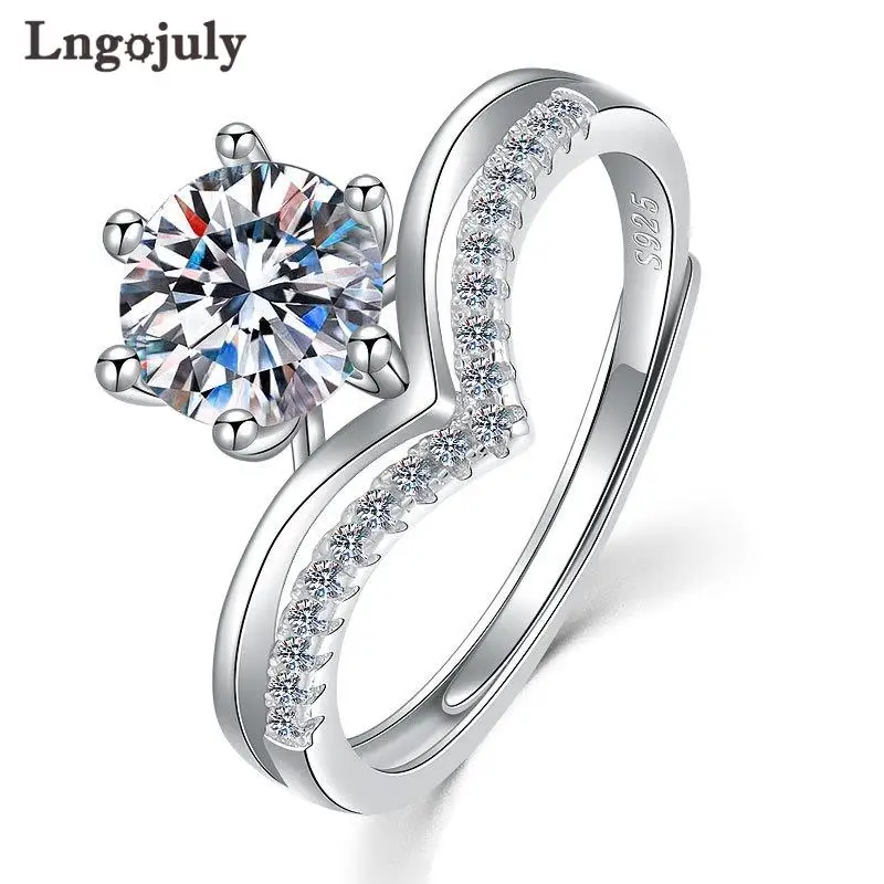 Brand New 925 Sterling Silver Women Ring Luxury 1ct 6.5mm Moissanite Rings For Women Bride Engagement Wedding Fine Jewelry Gifts
Brand New 925 Sterling Silver Women Ring Luxury 1ct 6.5mm Moissanite Rings For Women Bride Engagement Wedding Fine Jewelry Gifts