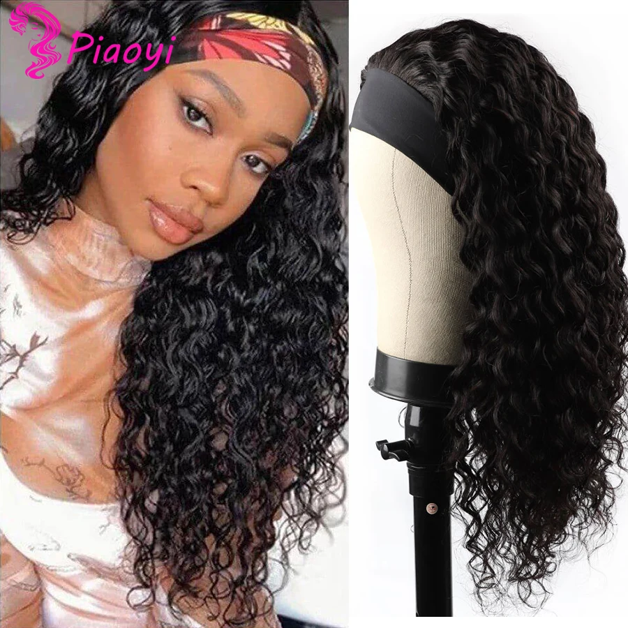 Piaoyi Headband Wig Human Hair Water Wave 150% Peruvian Headband Wigs 10-28 Remy Head Band Wigs Human Hair For Black Women
Piaoyi Headband Wig Human Hair Water Wave 150% Peruvian Headband Wigs 10-28 Remy Head Band Wigs Human Hair For Black Women