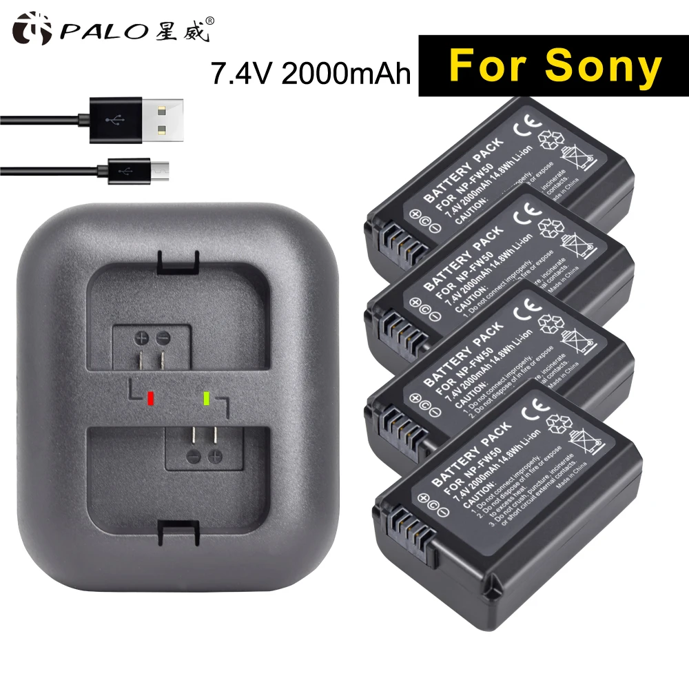 PALO 2000mAh NP-FW50 Digital Camera Battery + USB Dual Charger FW50 AKKU for Sony Alpha a6500/6300 A7SM2 RX10 II NEX-3/3N/5C/5T
PALO 2000mAh NP-FW50 Digital Camera Battery + USB Dual Charger FW50 AKKU for Sony Alpha a6500/6300 A7SM2 RX10 II NEX-3/3N/5C/5T