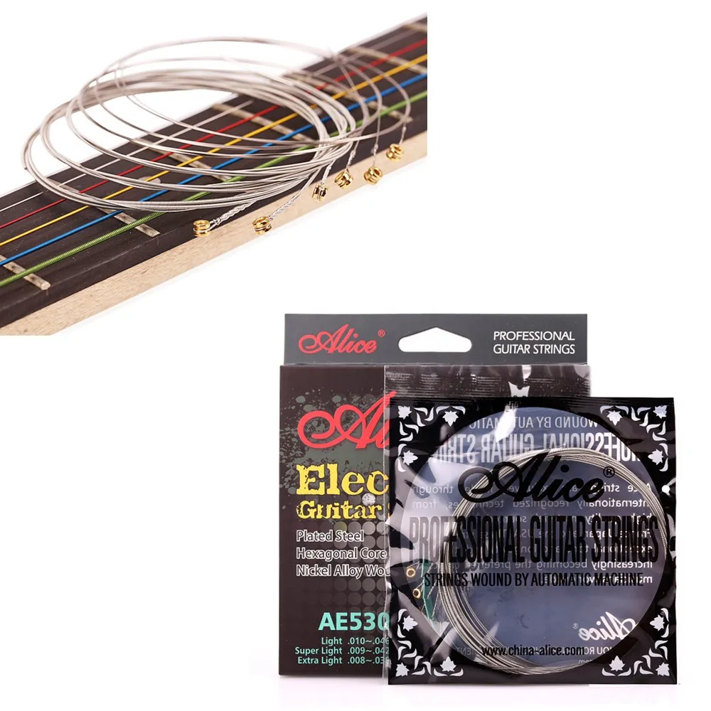 Original ALICE AE530 Electric Guitar Strings Light Super Light Extra Light Nickel Alloy Wound Full Set Hexagonal Core 6 Strings
Original ALICE AE530 Electric Guitar Strings Light Super Light Extra Light Nickel Alloy Wound Full Set Hexagonal Core 6 Strings