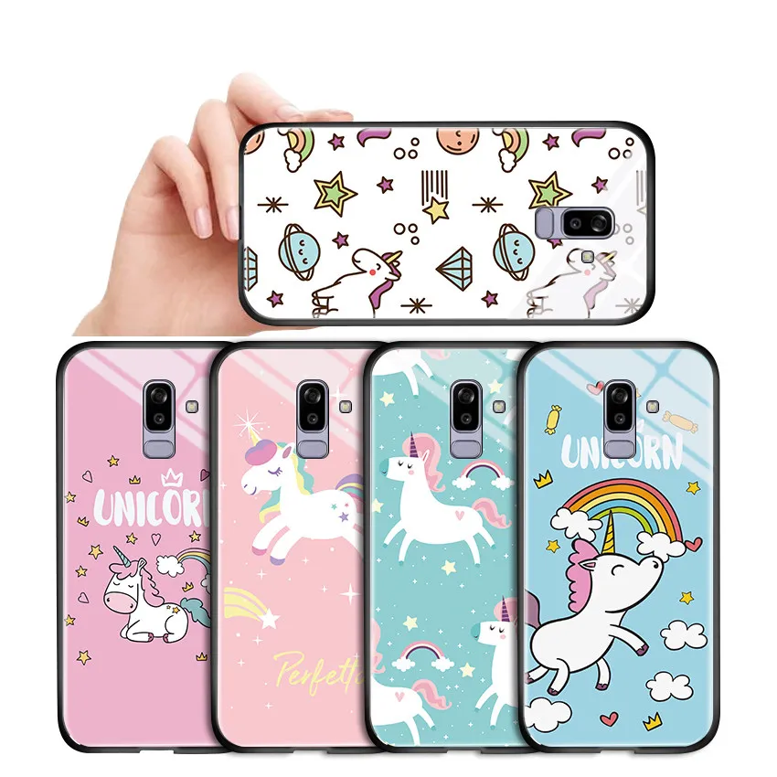 Чехол для Samsung Galaxy J4 Plus J6 J7 J8 2018 ударопрочный чехол с милым мультяшным рисунком
