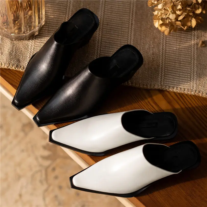 Mules Women Cow Leather Ankle Boots Pointed Toe Slides High Heels Oxfords Party Casual Shoes 35 36 37 38 39 40
Mules Women Cow Leather Ankle Boots Pointed Toe Slides High Heels Oxfords Party Casual Shoes 35 36 37 38 39 40