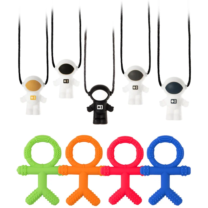 BPA Free Silicone Chewing Necklace,Cartoon Astronaut Robot Kids Teether Toys,Silicone Teether Pendant For Children With Autism
BPA Free Silicone Chewing Necklace,Cartoon Astronaut Robot Kids Teether Toys,Silicone Teether Pendant For Children With Autism