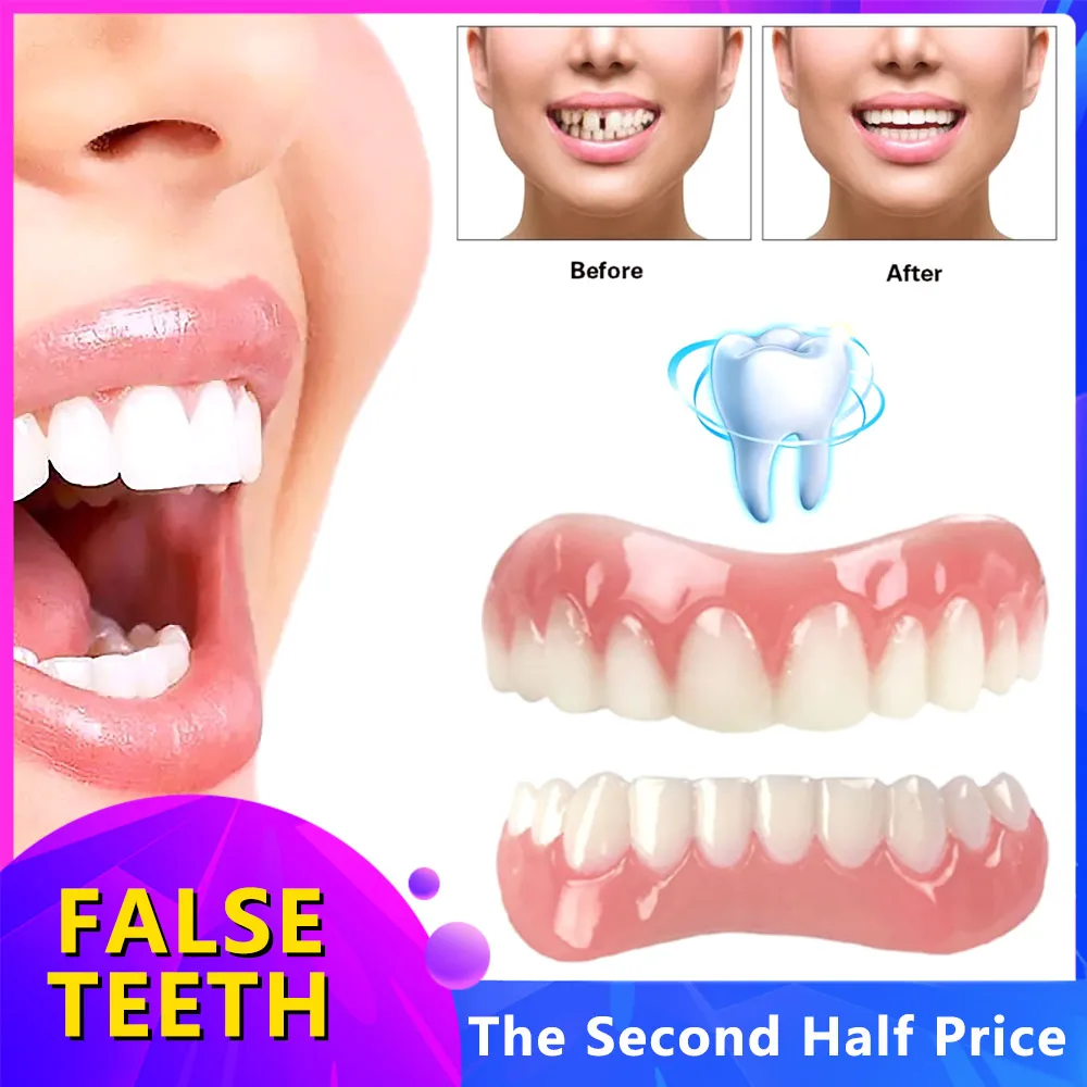 Silicone Upper/Lower False Teeth Perfect Laugh Veneers Dentures Paste Oral Hygiene Tools Fake Teeth Instant Smile Teeth Cosmetic
Silicone Upper/Lower False Teeth Perfect Laugh Veneers Dentures Paste Oral Hygiene Tools Fake Teeth Instant Smile Teeth Cosmetic