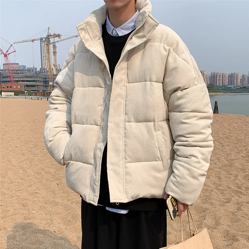 Corduroy Cotton Coat Men's Trendy Solid Color plus Stand Collar Bread Coat Winter Thicken Thermal Large Cotton-Padded Jacket
Corduroy Cotton Coat Men's Trendy Solid Color plus Stand Collar Bread Coat Winter Thicken Thermal Large Cotton-Padded Jacket