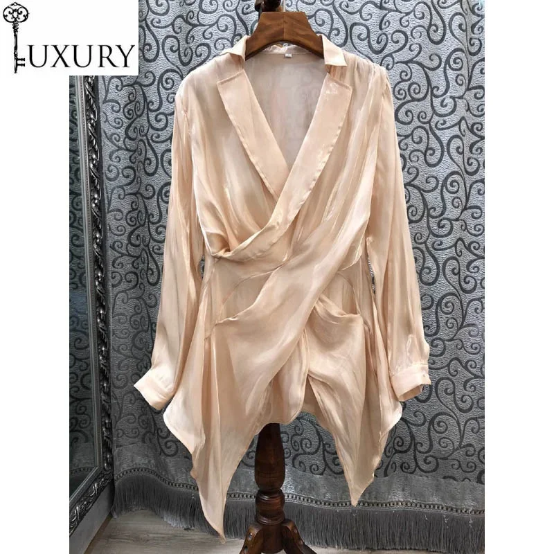 Summer New 2020 Spring Fashion Women Notched Collar Long Sleeve Casual Sexy Asymmetrical Loose Tops Shirts Female
Summer New 2020 Spring Fashion Women Notched Collar Long Sleeve Casual Sexy Asymmetrical Loose Tops Shirts Female