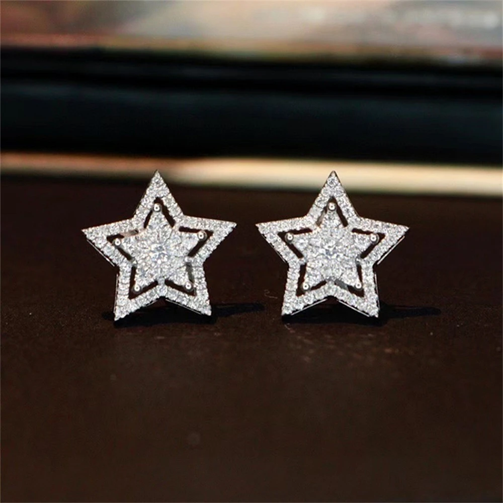 Elegant Beauty Full Rhinestone Star Pentagram Shaped Stud Earrings For Women Lady's Fashion Temperament Jewelry Accessories Gift
Elegant Beauty Full Rhinestone Star Pentagram Shaped Stud Earrings For Women Lady's Fashion Temperament Jewelry Accessories Gift