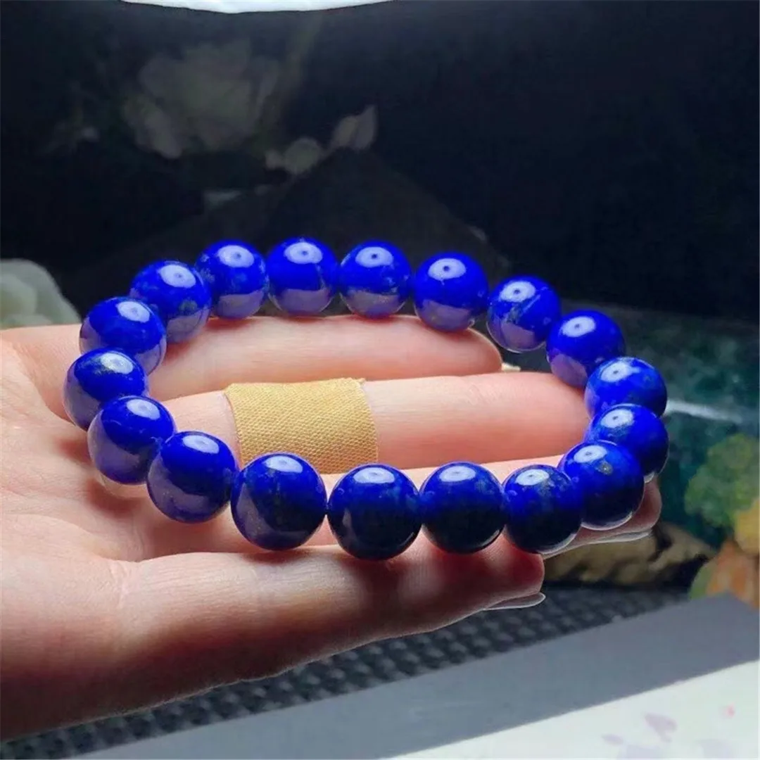 

10mm Natural Blue Lapis Lazuli Bracelet Jewelry For Women Lady Men Healing Gift Crystal Stone Round Beads Gemstone Strands AAAAA