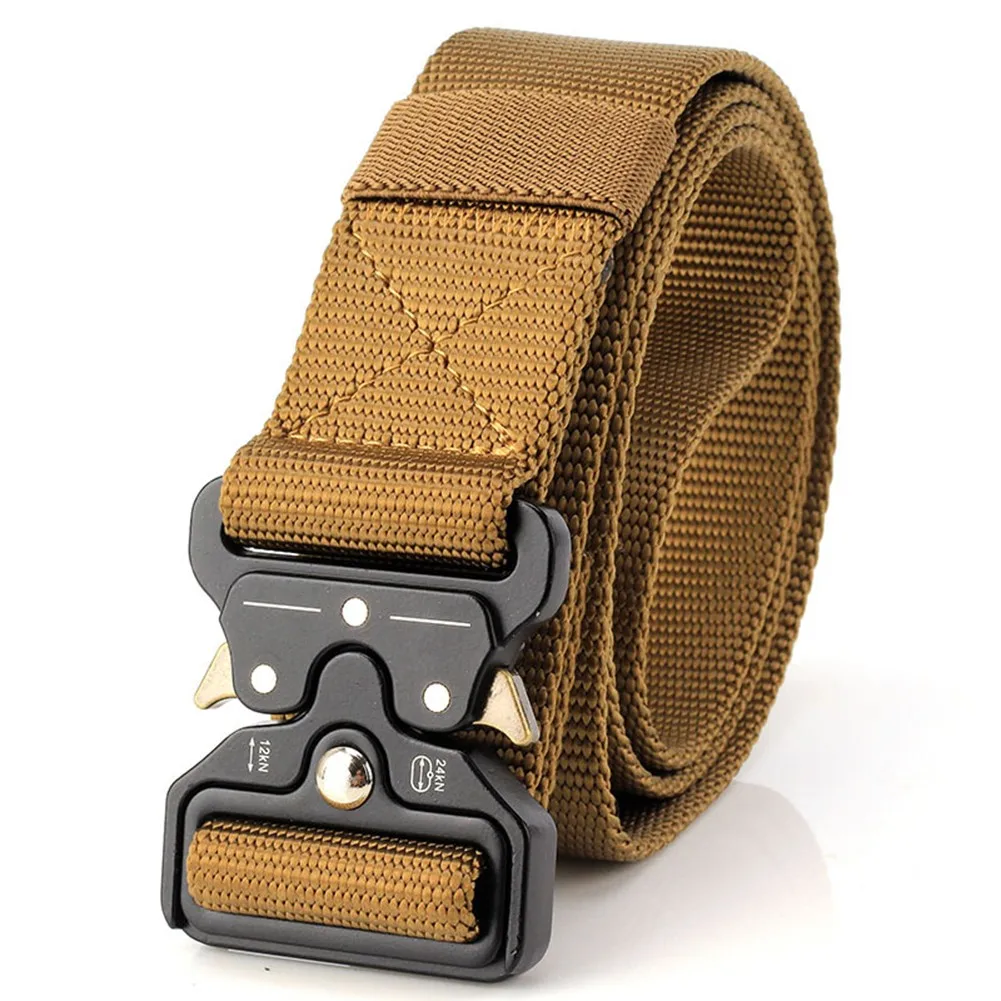 Outdoor Men Belt Military Equipment Metal Buckle Nylon Fashion Adjustable Belts Quick Release Waist Tape For Casual Traveling
Outdoor Men Belt Military Equipment Metal Buckle Nylon Fashion Adjustable Belts Quick Release Waist Tape For Casual Traveling