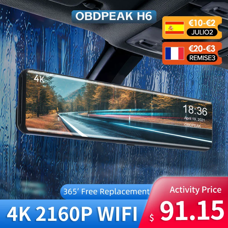 H6 12" Car DVR 4K 3840*2160P Dash Cam WIFI GPS Sony IMX415 Rear View Mirror 1080P Car Camera Video Recorder Park Monitor
H6 12" Car DVR 4K 3840*2160P Dash Cam WIFI GPS Sony IMX415 Rear View Mirror 1080P Car Camera Video Recorder Park Monitor