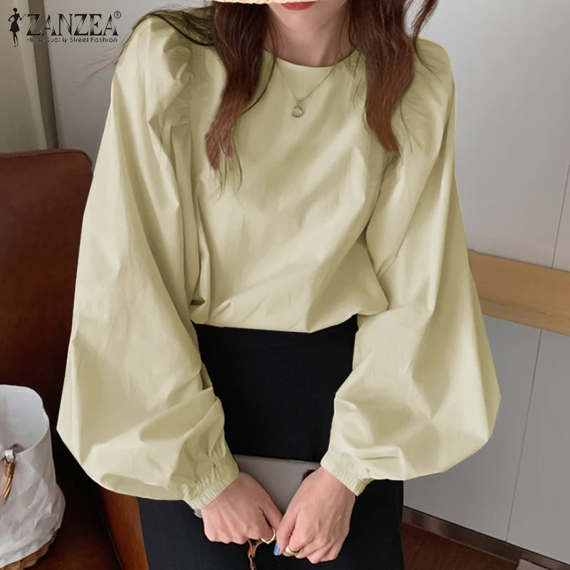 ZANZEA Elegant Office Blouse Women Long Puff Sleeve Solid Shirt Fashion Autumn Work OL Blusas Femininas Casual Tunic Tops Mujer
ZANZEA Elegant Office Blouse Women Long Puff Sleeve Solid Shirt Fashion Autumn Work OL Blusas Femininas Casual Tunic Tops Mujer