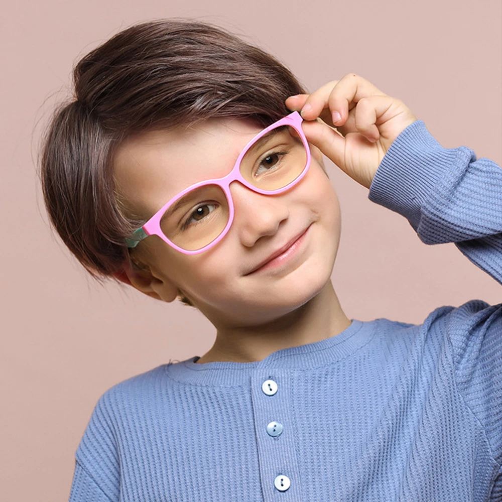 

Анти-синий светильник, очки для детей, квадратные очки для мальчиков и девочек, компьютерная оптическая оправа, отражающая Блокировка UV400, о...