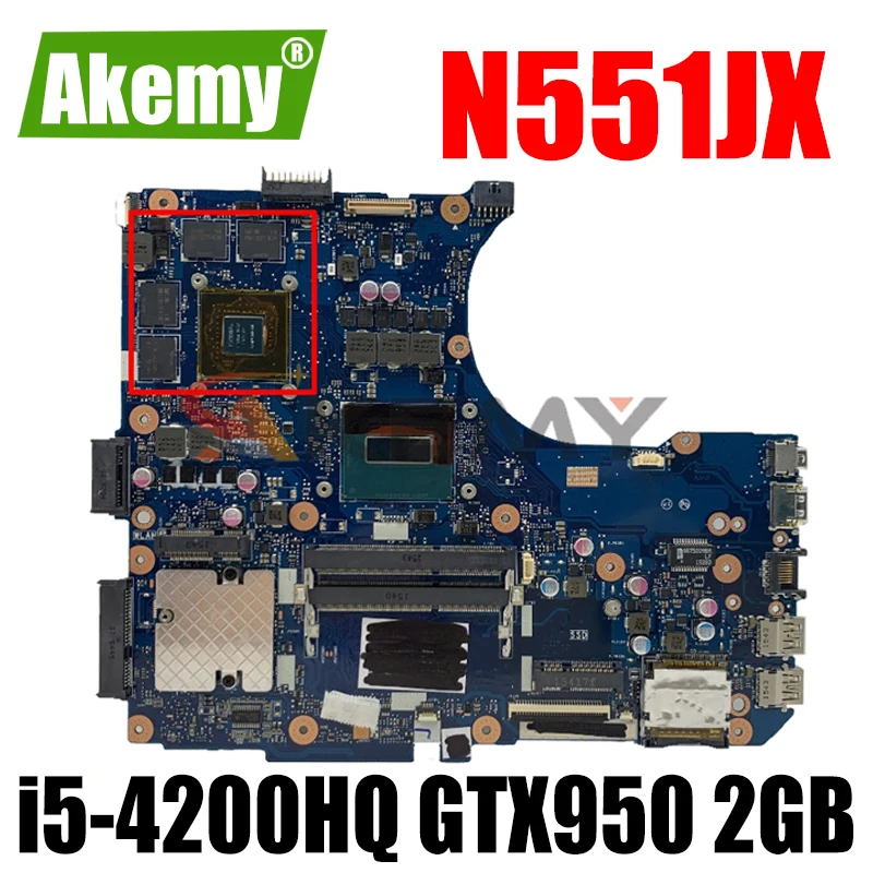 N551JX i5-4200HQ CPU GTX950 2GB VRAM mainboard For ASUS N551JB N551JW N551JK N551JM laptop motherboard 90NB08C0-R00030 Tested
N551JX i5-4200HQ CPU GTX950 2GB VRAM mainboard For ASUS N551JB N551JW N551JK N551JM laptop motherboard 90NB08C0-R00030 Tested