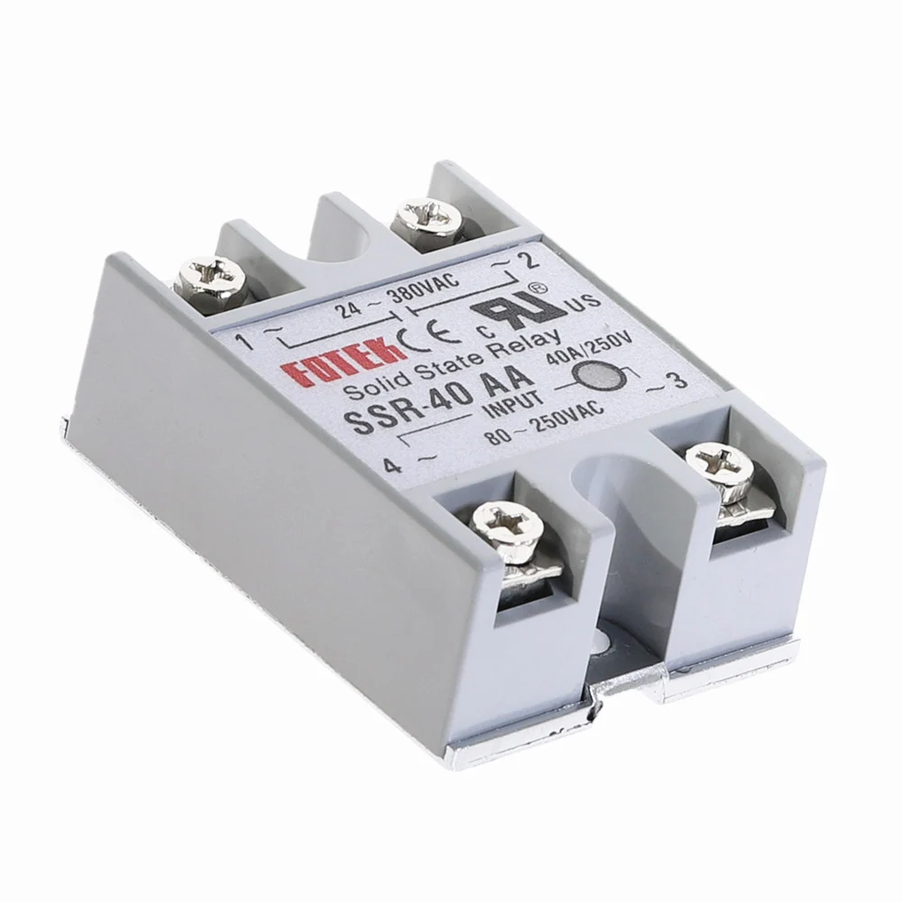 

SSR Single Phase Solid State Relay SSR-40AA 40A AC Control AC Relais 80-250VAC TO 24-380VAC SSR 40AA Relay Solid State