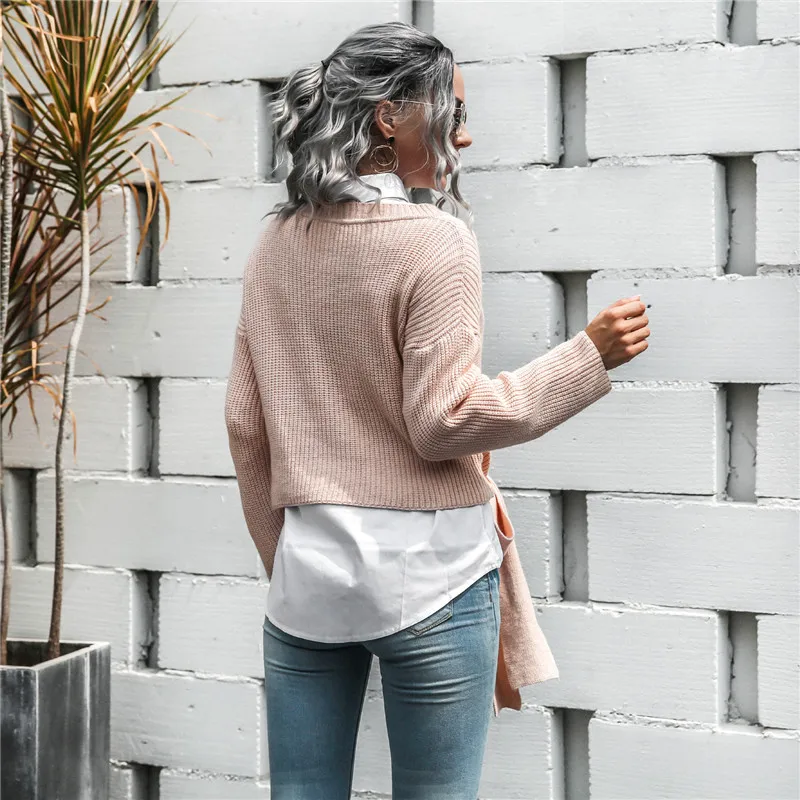 Korean Style 2020 Women Sweater Elegant Casual Long Sleeves Sashes Loose Sweaters
Korean Style 2020 Women Sweater Elegant Casual Long Sleeves Sashes Loose Sweaters