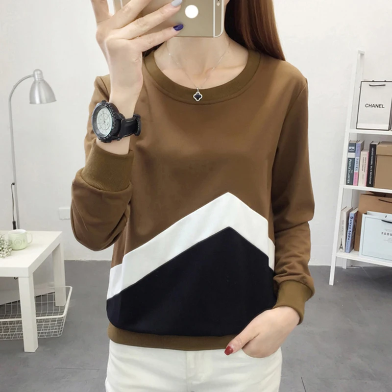 tee shirt femme plus size women t-shirt autumn winter patchwork o-neck camisetas verano mujer 2021 long sleeve t shirt vintage
tee shirt femme plus size women t-shirt autumn winter patchwork o-neck camisetas verano mujer 2021 long sleeve t shirt vintage