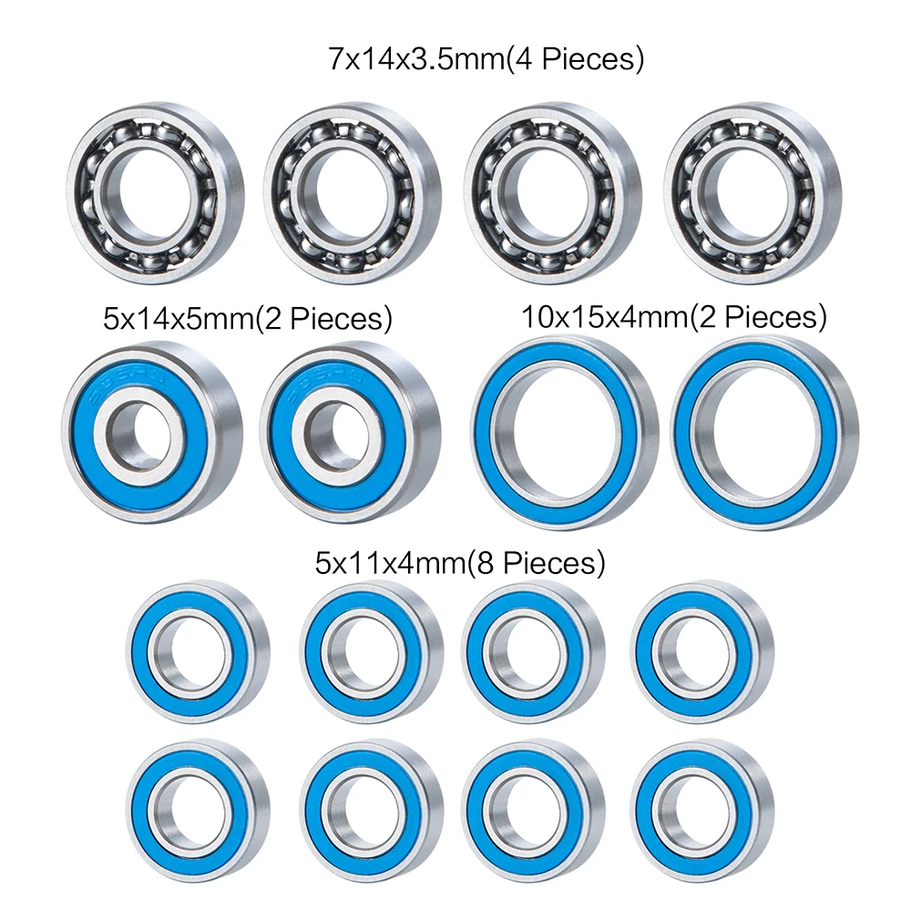AXSPEED 16PCS RC Car Axle Front & Rear Bearing Kit for 1/10 Axial SCX10.2 SCX10 II Ar44 RC Crawler Blue Bearing Upgrade Parts 
AXSPEED 16PCS RC Car Axle Front & Rear Bearing Kit for 1/10 Axial SCX10.2 SCX10 II Ar44 RC Crawler Blue Bearing Upgrade Parts