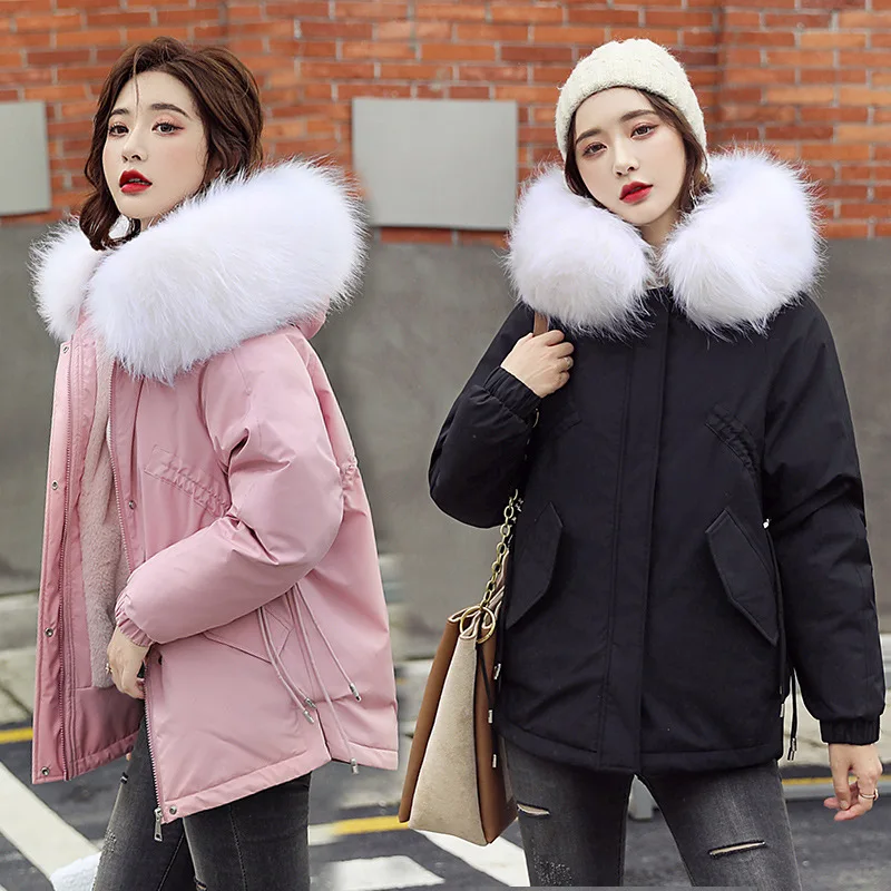 Chic Women Short Winter Jacket Girls Hooded Colorful Fur Collar Detachable BIO Down Coat Oversize Cotton padded Parkas
Chic Women Short Winter Jacket Girls Hooded Colorful Fur Collar Detachable BIO Down Coat Oversize Cotton padded Parkas