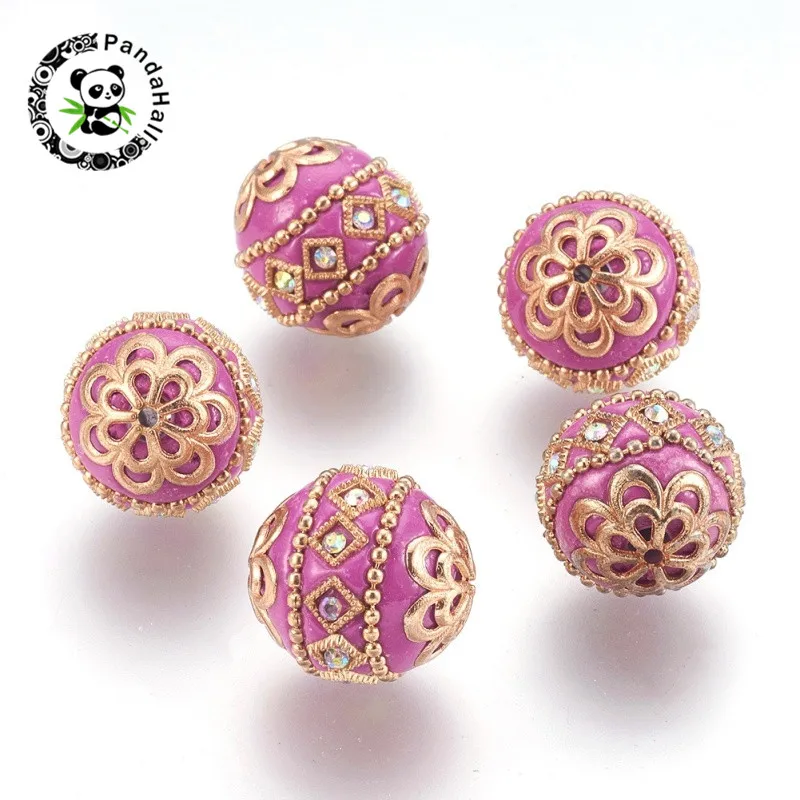 Pandahall 5 Pcs Handmade Indonesia Beads Round with Metal Findings Jewelry Necklaces Bracelets DIY Making Mixed Color 19.5x19mm
Pandahall 5 Pcs Handmade Indonesia Beads Round with Metal Findings Jewelry Necklaces Bracelets DIY Making Mixed Color 19.5x19mm